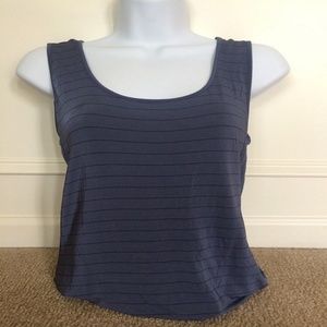 Armani collection Striped Silk Blue Top